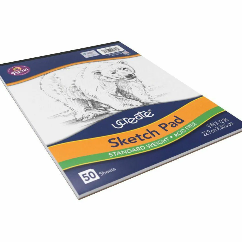 Pacon Art1st Sketch Pad, Unruled, (50) White 9 x 12 Sheets