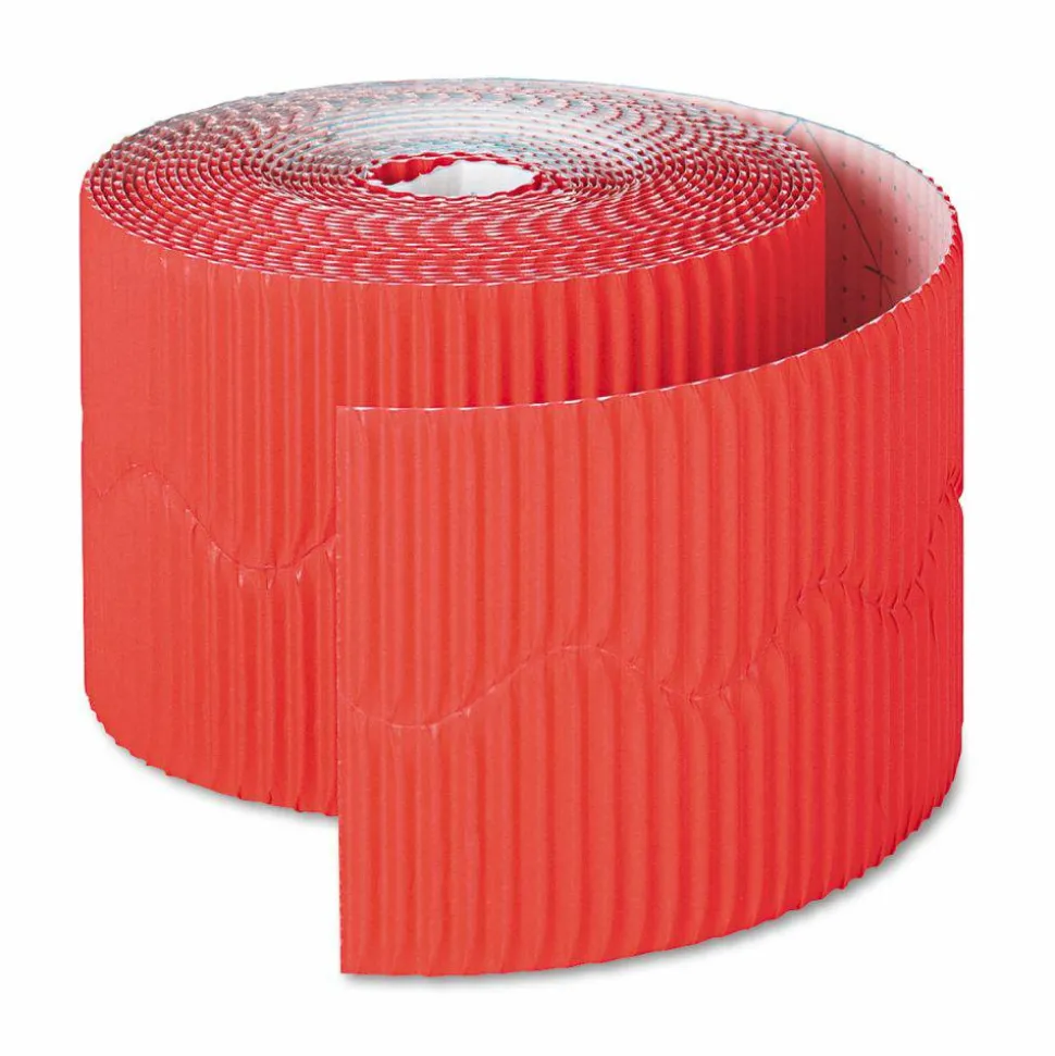 Pacon Bordette Decorative Border, 2.25" x 50 ft, Flame Red