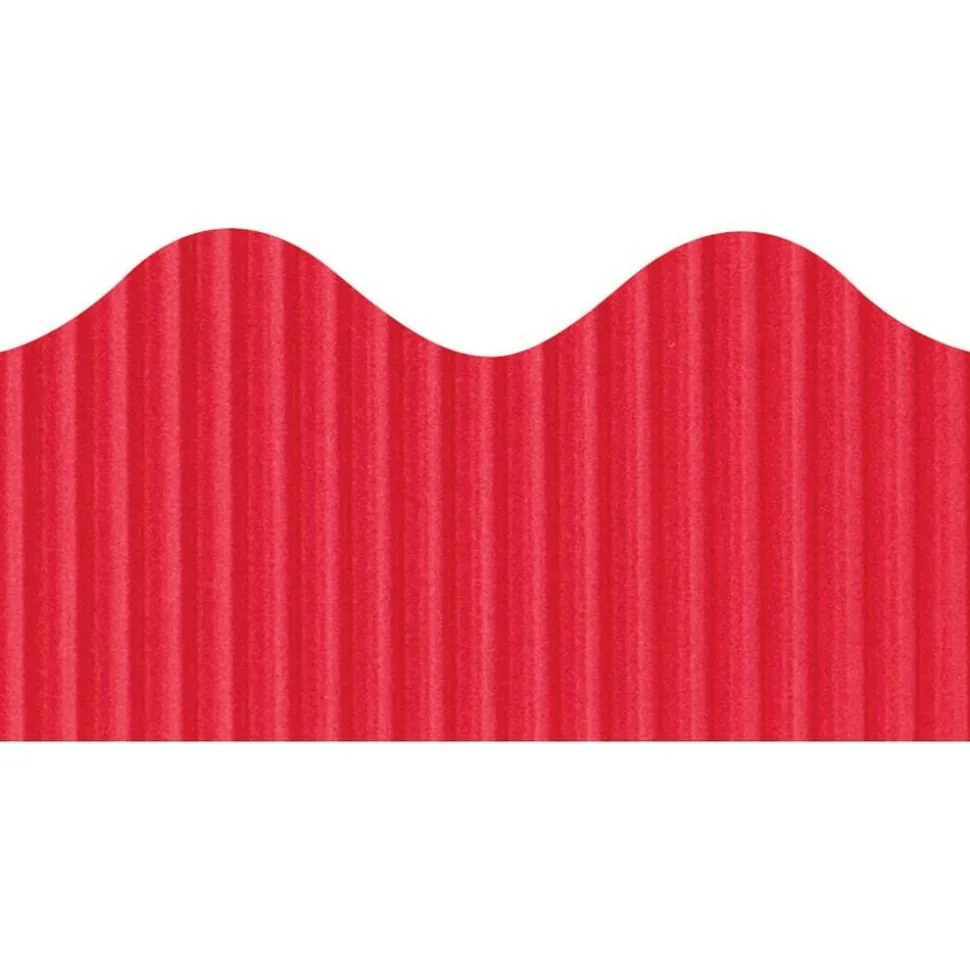 Pacon Bordette Scalloped Border, Flame Red
