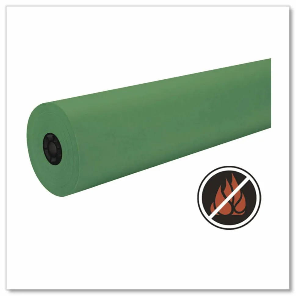 Pacon Decorol Flame-Retardant Paper Roll, 36" x 1000', Festive Green