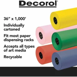 Pacon Decorol Flame-Retardant Paper Roll, 36