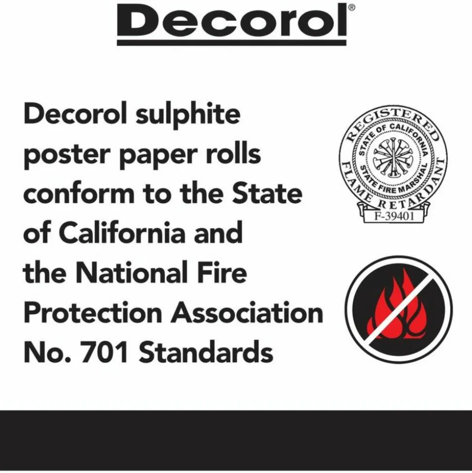 Pacon Decorol Flame-Retardant Paper Roll, 36" x 1000', Blue