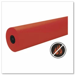 Pacon Decorol Flame-Retardant Paper Roll, 36" x 1000', Festive Red