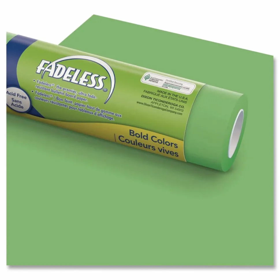 Pacon Fadeless Paper Roll, 50 lb Bond Weight, 48" x 50 ft, Nile Green