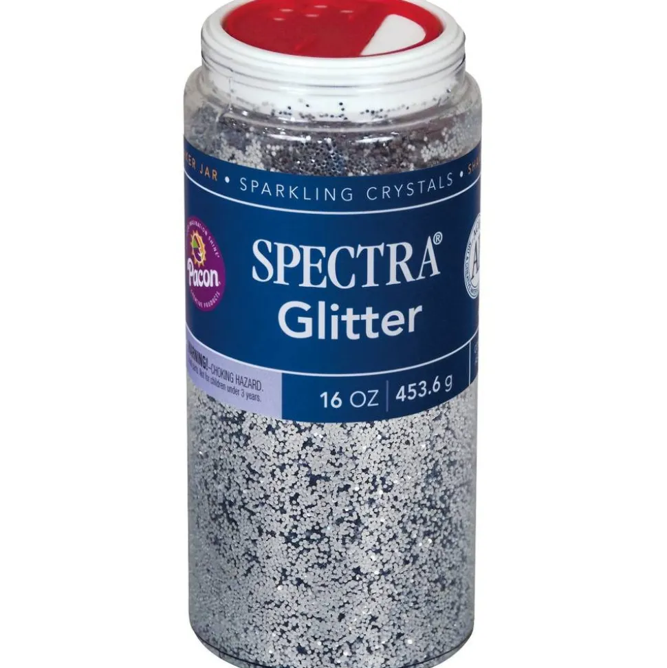 Pacon Glitter, Shaker-Top Can, Silver