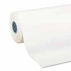 Pacon Kraft Paper Roll, 40 lb Wrapping Weight, 24" x 1,000 ft, White