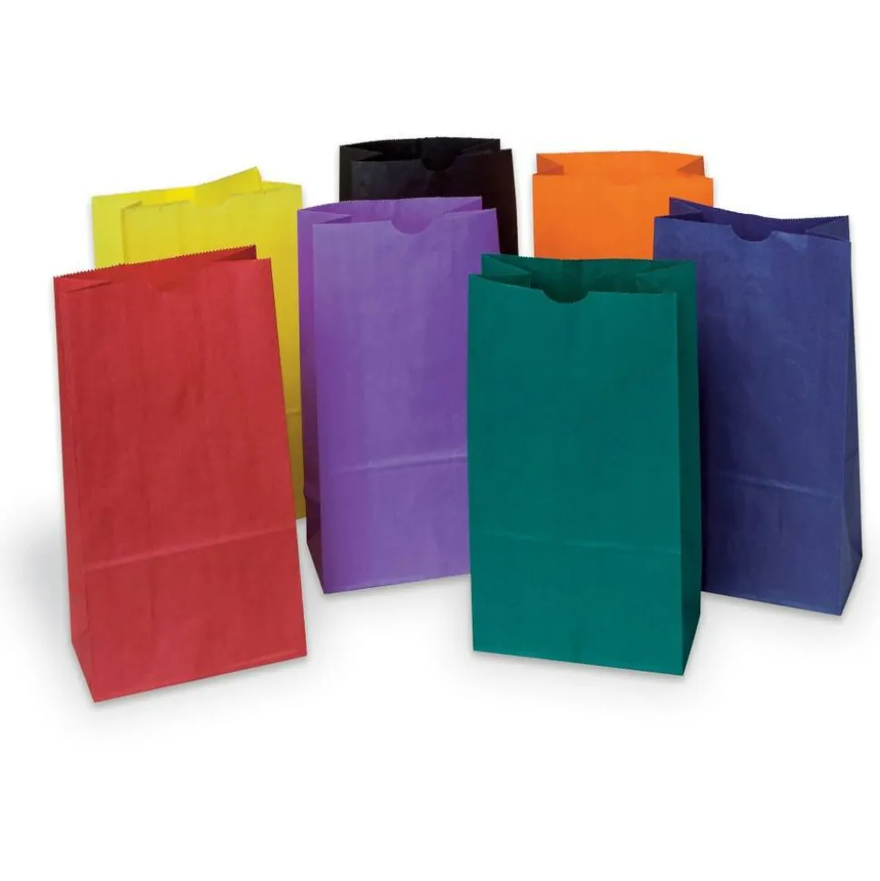 Pacon Rainbow Bags, Large, 6" x 3 5/8" x 11", Pack Of 28
