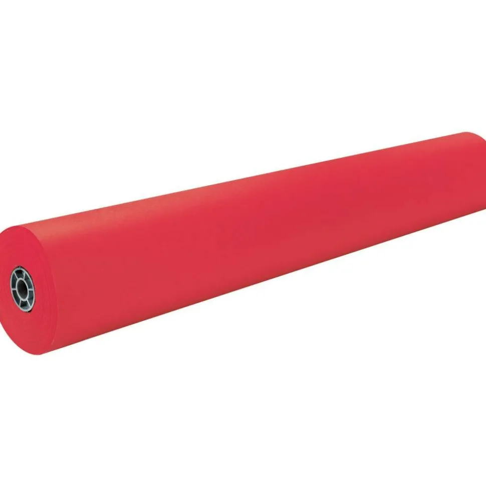 Pacon Rainbow Duo-Finish Kraft Paper Roll, 36" x 1000', Red