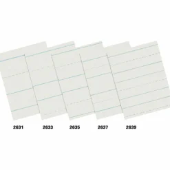 Pacon Skip-A-Line Ruled Newsprint Paper, 1/2" Two-Sided Long Rule, 8.5 x 11, 500/Pack