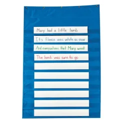 Pacon Standard Pocket Chart, 34" x 50", Blue