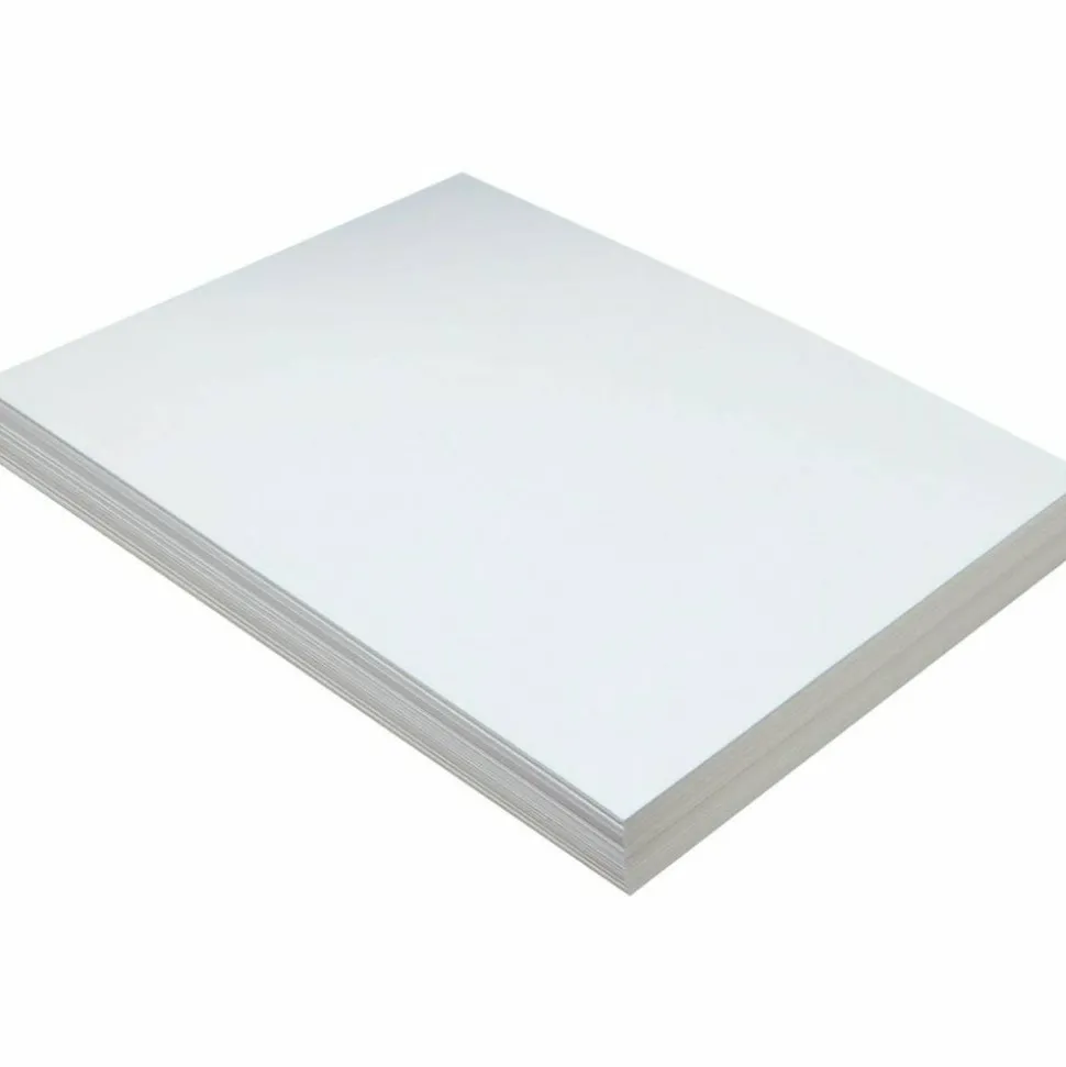 Pacon Tag Board, 9" x 12", 128 Lb, White, Pack Of 100