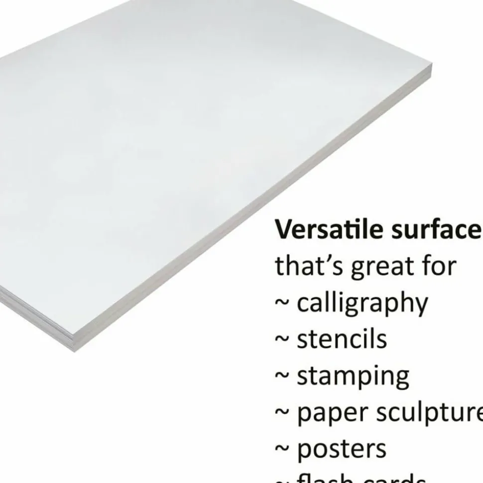 Pacon Tag Board, 9" x 12", 128 Lb, White, Pack Of 100