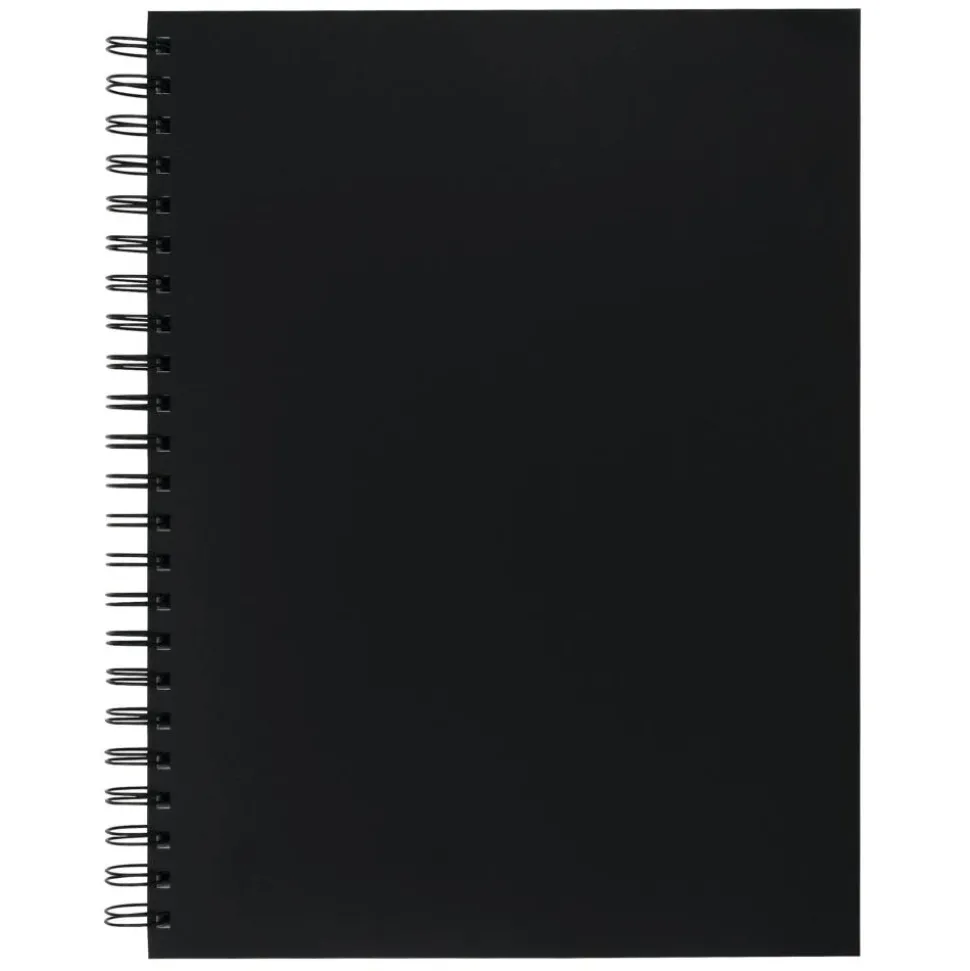 Pacon UCreate Poly Cover Sketch Book, 43 lb Cover Paper Stock, Black Cover, (75) 12 x 9 Sheets