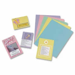 Pacon Array Card Stock, 65 lb Cover Weight, 8.5 x 11, Assorted Pastel Colors, 100/Pack