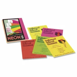 Pacon Array Colored Bond Paper, 24 lb Bond Weight, 8.5 x 11, Assorted Neon Colors, 100/Pack