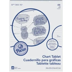 Pacon Chart Tablet, 24" x 32", 1" Ruled, 25 Sheets
