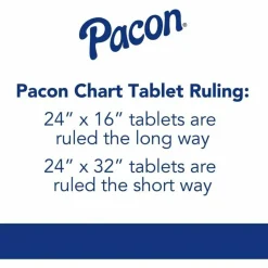 Pacon Chart Tablet, 24" x 32", 1" Ruled, 25 Sheets