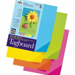 Pacon Colorwave Super Bright Tag Board, 9" x 12", Assorted Colors, Pack Of 100