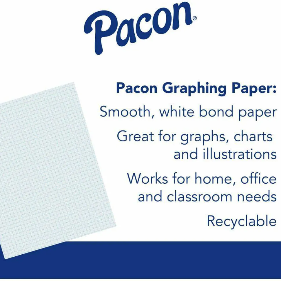 Pacon Composition Paper, 8.5 x 11, Quadrille: 4 sq/in, 500/Pack
