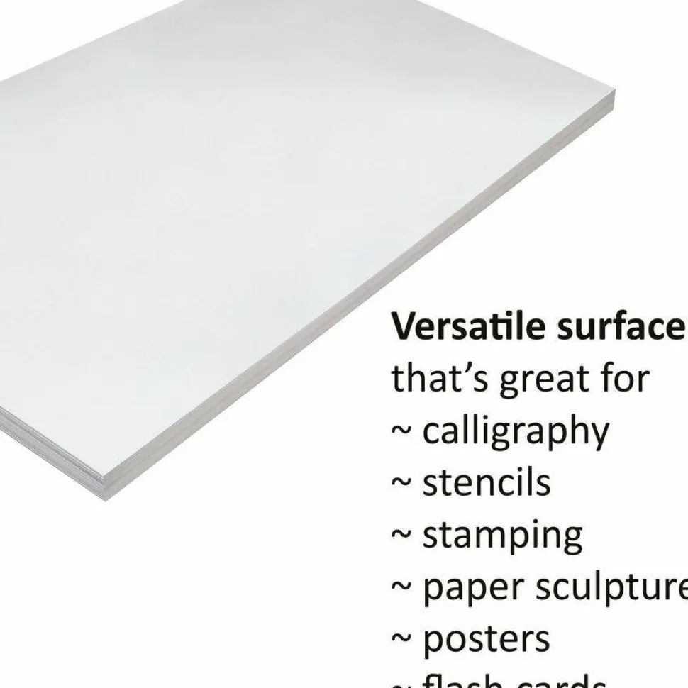 Pacon Medium Weight Tagboard, 24 x 36, White, 100/Pack