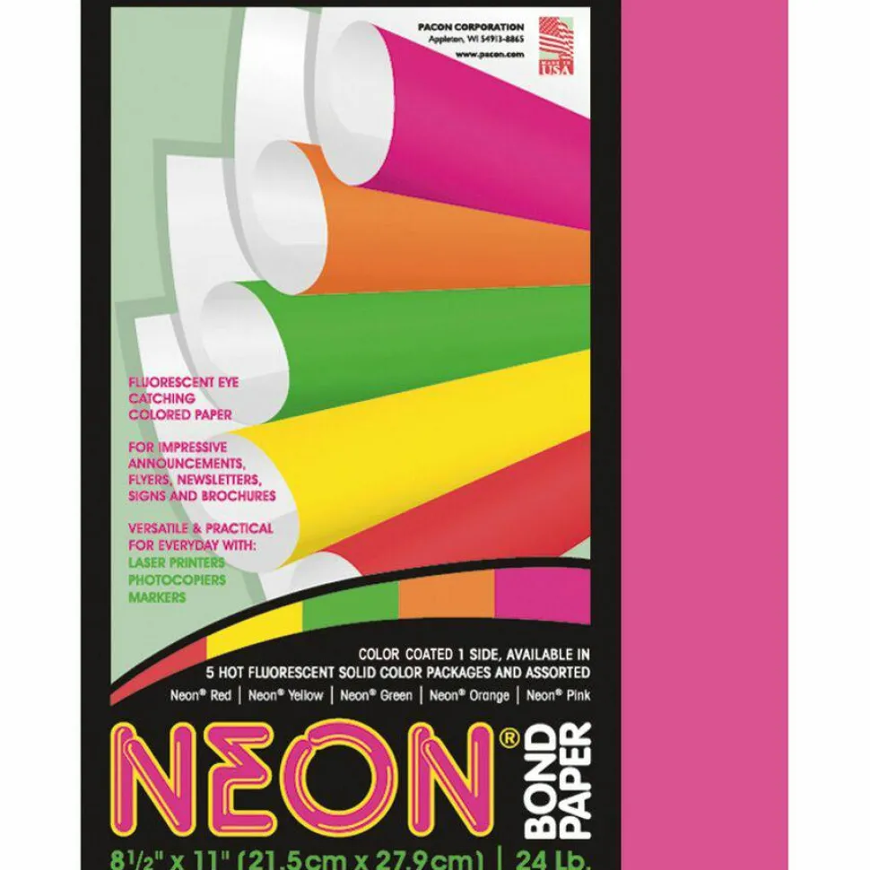 Pacon Neon Multipurpose Paper - Pink
