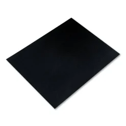 Pacon Peacock 100% Recycled Railroad Board, 22" x 28", 4-Ply, Black, Carton Of 25 Sheets