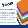 Pacon Peacock 100% Recycled Railroad Board, 22" x 28", 6-Ply, White, Carton Of 25 Sheets