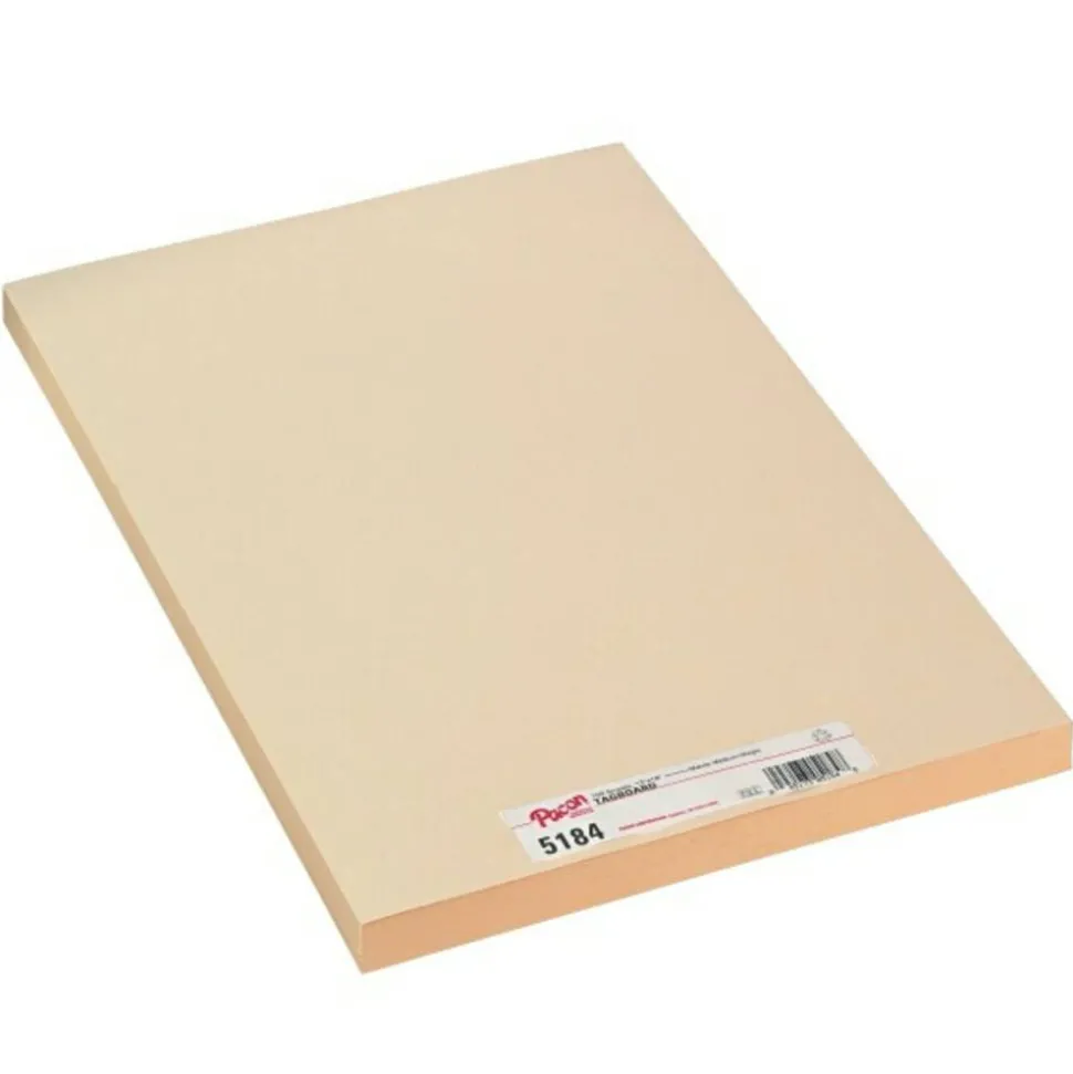 Pacon Tag Board, 12" x 18", 105 Lb, Manila, Pack Of 100