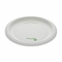 Pactiv Evergreen EarthChoice Pressware Dinnerware, Plates, 10”, White, Carton Of 300 Plates