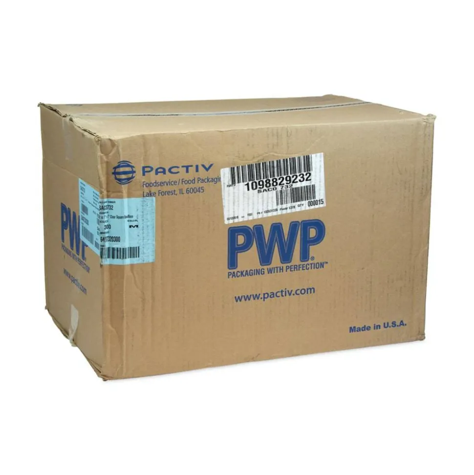 Pactiv Evergreen EarthChoice Square Bowls, 32 Oz, Clear, Plastic, Carton Of 300 Bowls