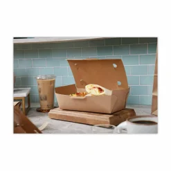 Pactiv Evergreen EarthChoice Tamper Evident OneBox Paper Boxes, 2-3/4”H x 9-1/16”W x 4-7/8”D, Case Of 162 Boxes