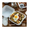 Pactiv Evergreen EarthChoice SmartLock Microwavable MFPP Hinged Lid Containers, 3-1/8”H x 8-5/16”W x 8-3/8”D, White, Carton Of 200 Containers