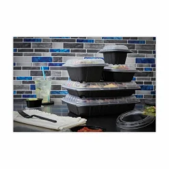 Pactiv Evergreen EarthChoice Entrée2Go Takeout Containers, 12 Oz, Black, Carton Of 600 Containers