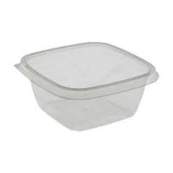 Pactiv Evergreen EarthChoice Square Bowls, 16 Oz, Clear, Plastic, Carton Of 504 Bowls