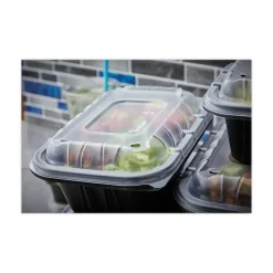 Pactiv Evergreen EarthChoice Entrée2Go Takeout Containers, 64 Oz, Black, Carton Of 200 Containers