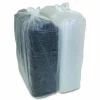 Pactiv Evergreen MealMaster Rib Container Base/Lid, 16.6 x 7.3 x 2.3, Black/Clear, Plastic, 80/Carton