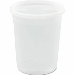 Pactiv Evergreen Newspring DELItainer Microwavable Container, 32 oz, 4.7" Diameter x 5.6" h, Clear, Plastic, 240/Carton