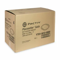 Pactiv Evergreen Placesetter Satin Non-Laminated Foam Dinnerware, Bowl, 12 oz, White, 1,000/Carton