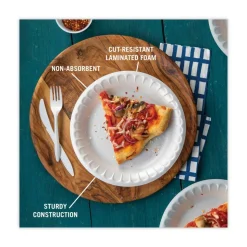 Pactiv Evergreen Placesetter Satin Non-Laminated Foam Dinnerware, Plate, 7" dia, White, 900/Carton