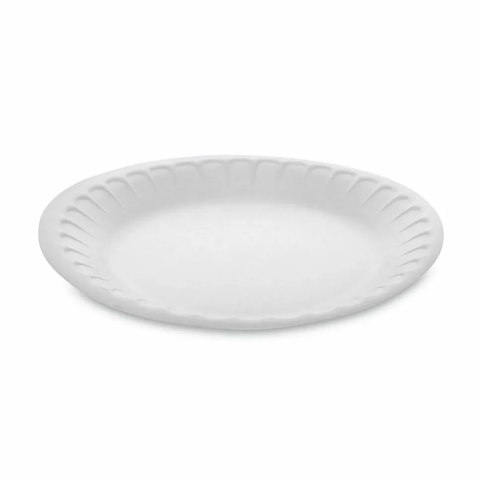 Pactiv Evergreen Placesetter Satin Non-Laminated Foam Dinnerware, Plate, 7" dia, White, 900/Carton