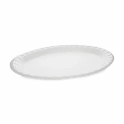 Pactiv Evergreen Placesetter Satin Non-Laminated Foam Dinnerware, Platter, 8.5 x 11.5, White, 500/Carton