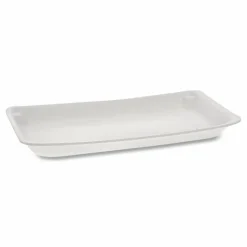 Pactiv Evergreen Supermarket Tray, #10P, 10.75 x 5.5 x 1.2, White, Foam, 400/Carton