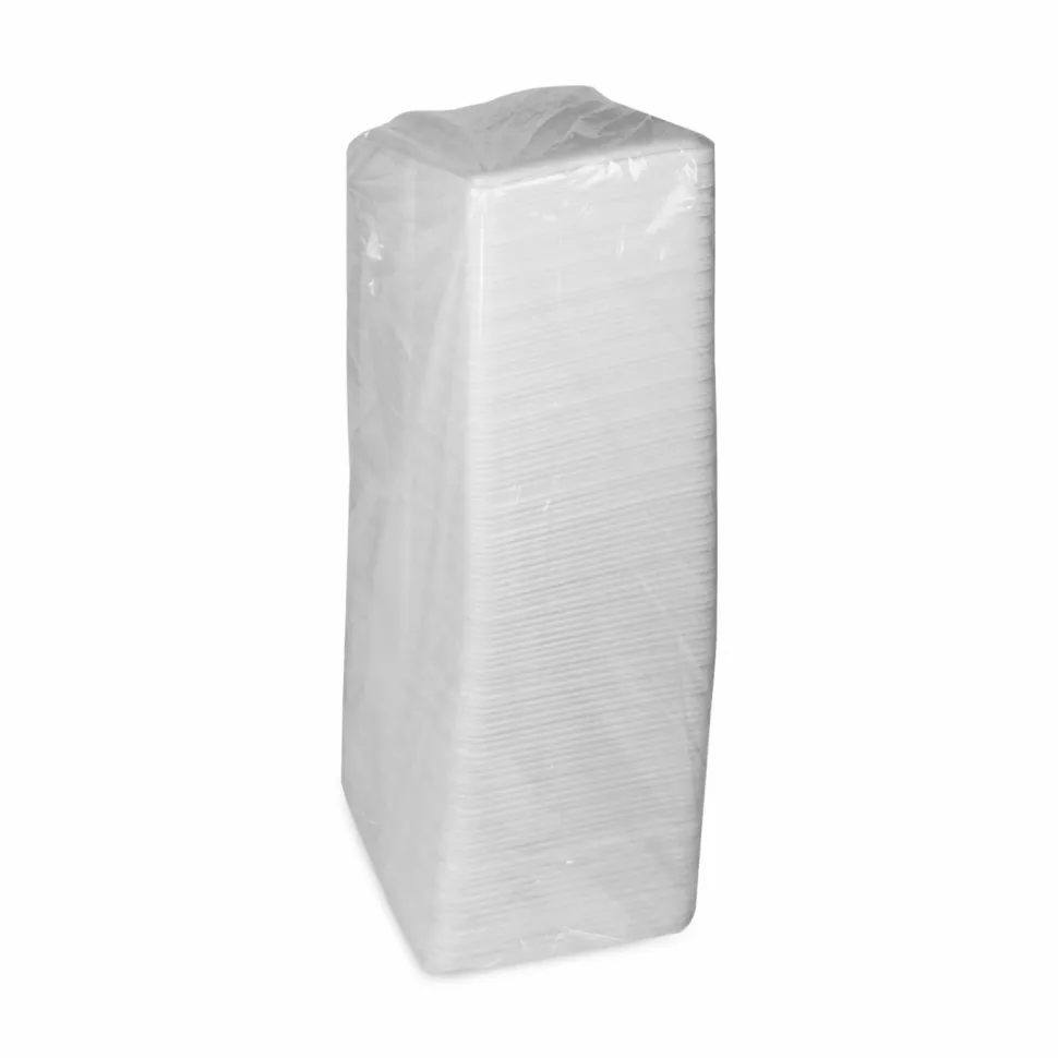 Pactiv Evergreen Supermarket Tray, #8S, 10 x 8 x 0.65, White, Foam, 500/Carton