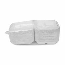 Pactiv Evergreen EarthChoice Bagasse Hinged Lid Containers, 2-13/16”H x 7-13/16”W x 7-13/16”D, Natural, Case Of 150 Containers