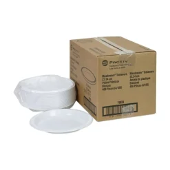 Pactiv Evergreen Meadoware Impact Plastic Dinnerware Plates, 8-7/8