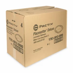 Pactiv Evergreen Placesetter Deluxe Laminated Foam Dinnerware, Bowl, 12 oz, White, 1,000/Carton