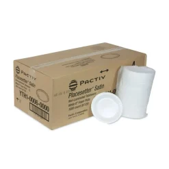 Pactiv Evergreen Placesetter Satin Non-Laminated Foam Dinnerware, Plate, 6" dia, White, 1,000/Carton