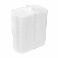 Pactiv Evergreen SmartLock Foam Hinged Lid Containers, Small, 2-11/16”H x 7-1/2”W x 8”D, White, Carton Of 150 Containers