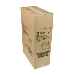 Pactiv Evergreen SmartLock Foam Hinged Lid Containers, Small, 2-11/16”H x 7-1/2”W x 8”D, White, Carton Of 150 Containers