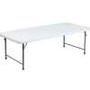 Paige 4.93-Foot Kid's Granite White Plastic Folding Table